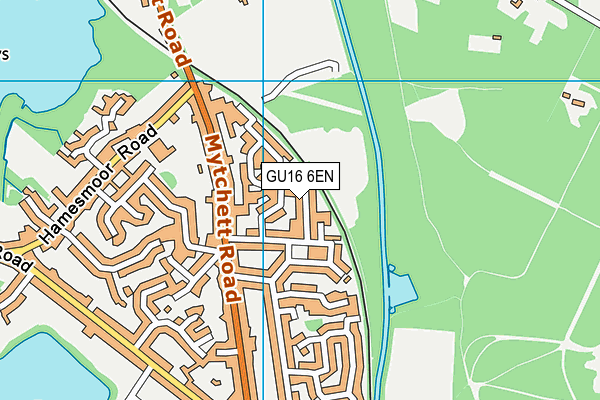 GU16 6EN map - OS VectorMap District (Ordnance Survey)