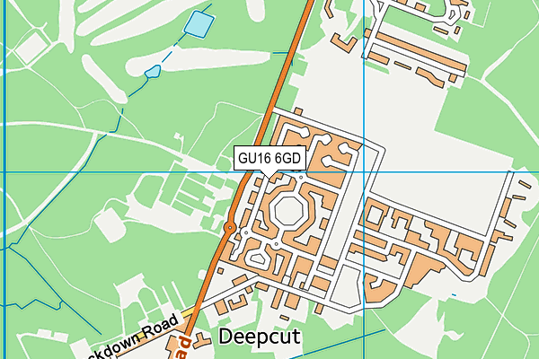 GU16 6GD map - OS VectorMap District (Ordnance Survey)