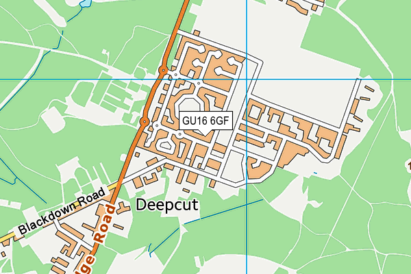 GU16 6GF map - OS VectorMap District (Ordnance Survey)