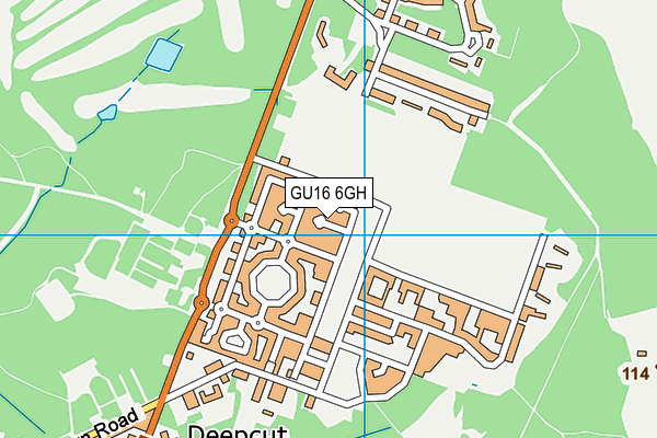 GU16 6GH map - OS VectorMap District (Ordnance Survey)