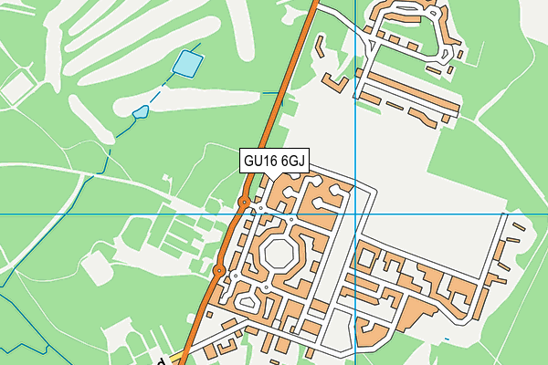 GU16 6GJ map - OS VectorMap District (Ordnance Survey)