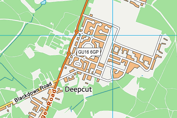 GU16 6GP map - OS VectorMap District (Ordnance Survey)