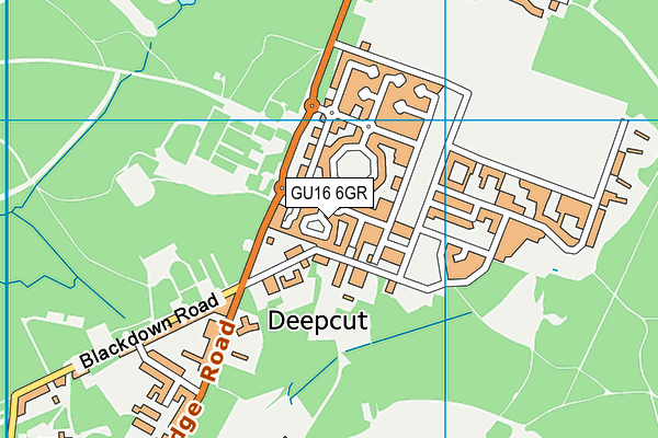 GU16 6GR map - OS VectorMap District (Ordnance Survey)