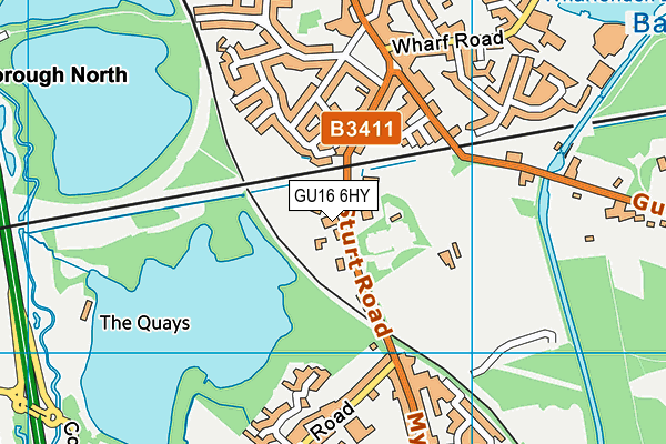 Frimley Lodge Park map (GU16 6HY) - OS VectorMap District (Ordnance Survey)