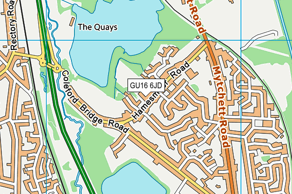GU16 6JD map - OS VectorMap District (Ordnance Survey)