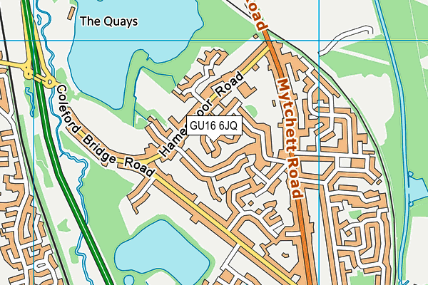 GU16 6JQ map - OS VectorMap District (Ordnance Survey)
