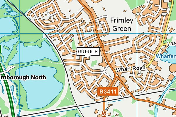 GU16 6LR map - OS VectorMap District (Ordnance Survey)