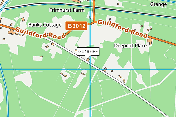 GU16 6PF map - OS VectorMap District (Ordnance Survey)