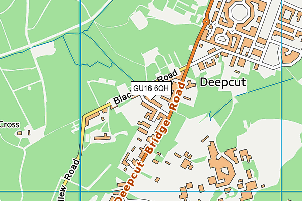 GU16 6QH map - OS VectorMap District (Ordnance Survey)