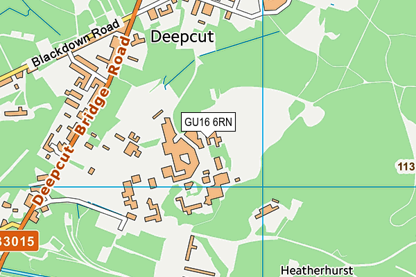 GU16 6RN map - OS VectorMap District (Ordnance Survey)