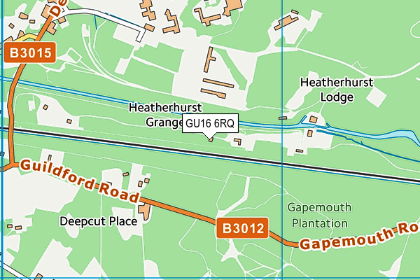 GU16 6RQ map - OS VectorMap District (Ordnance Survey)