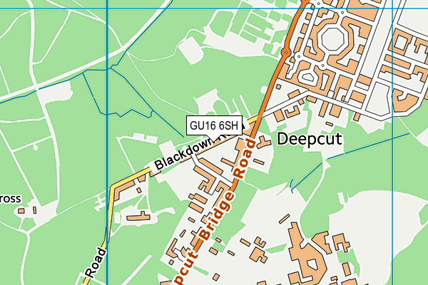 GU16 6SH map - OS VectorMap District (Ordnance Survey)