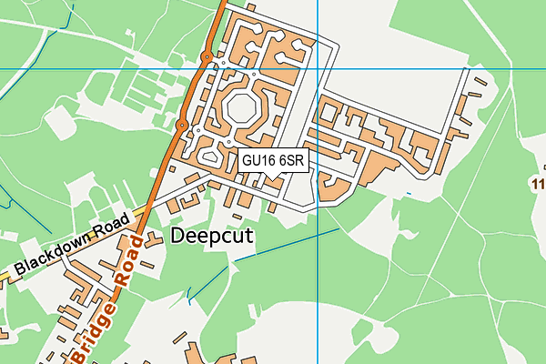 GU16 6SR map - OS VectorMap District (Ordnance Survey)