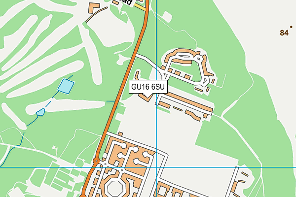 GU16 6SU map - OS VectorMap District (Ordnance Survey)