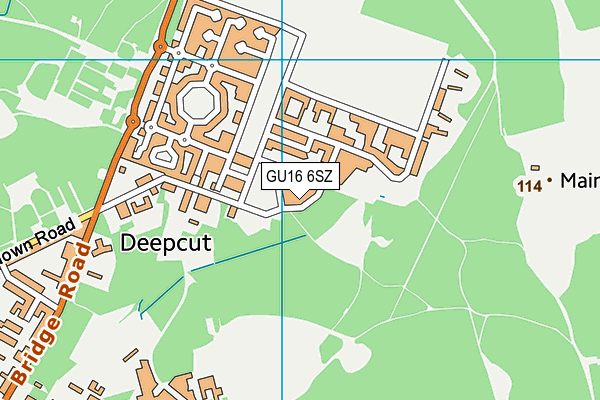 GU16 6SZ map - OS VectorMap District (Ordnance Survey)