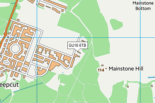 GU16 6TB map - OS VectorMap District (Ordnance Survey)