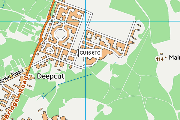 GU16 6TG map - OS VectorMap District (Ordnance Survey)