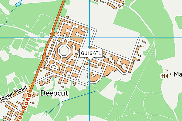 GU16 6TL map - OS VectorMap District (Ordnance Survey)