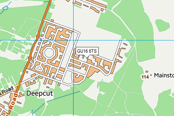GU16 6TS map - OS VectorMap District (Ordnance Survey)