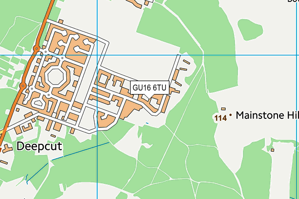 GU16 6TU map - OS VectorMap District (Ordnance Survey)