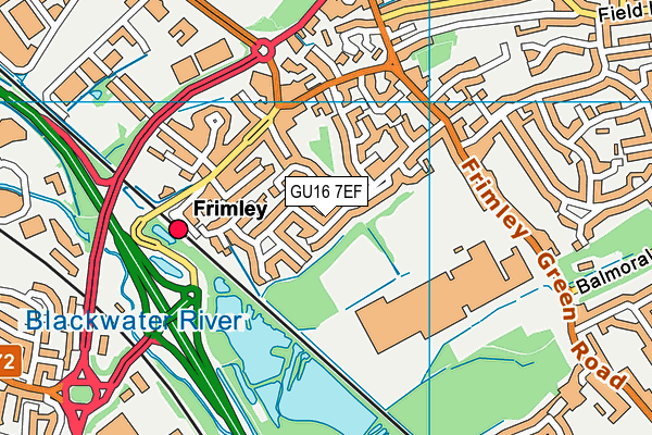 GU16 7EF map - OS VectorMap District (Ordnance Survey)