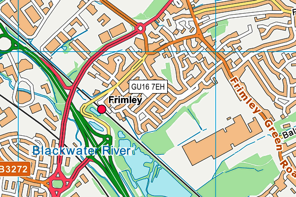 GU16 7EH map - OS VectorMap District (Ordnance Survey)