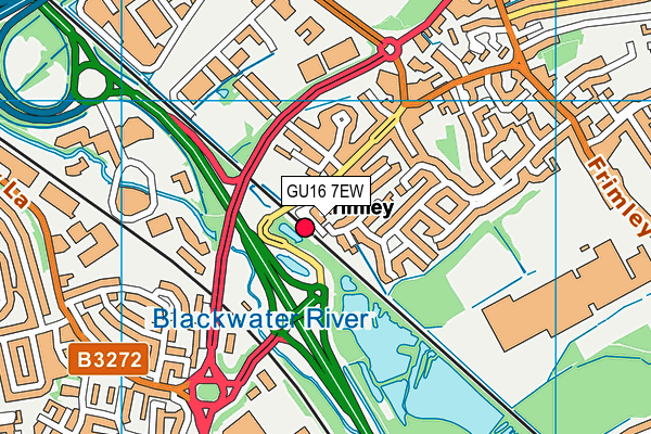 GU16 7EW map - OS VectorMap District (Ordnance Survey)