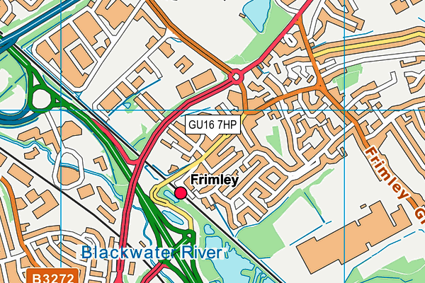 GU16 7HP map - OS VectorMap District (Ordnance Survey)