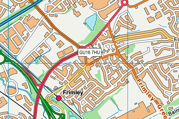 GU16 7HU map - OS VectorMap District (Ordnance Survey)