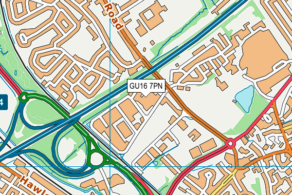 GU16 7PN map - OS VectorMap District (Ordnance Survey)