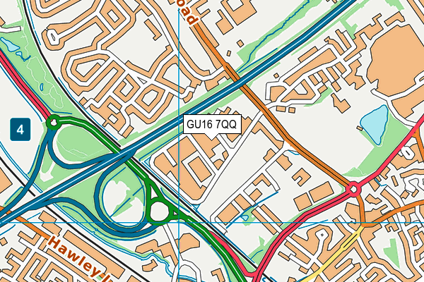 GU16 7QQ map - OS VectorMap District (Ordnance Survey)