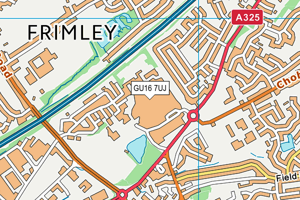 GU16 7UJ map - OS VectorMap District (Ordnance Survey)