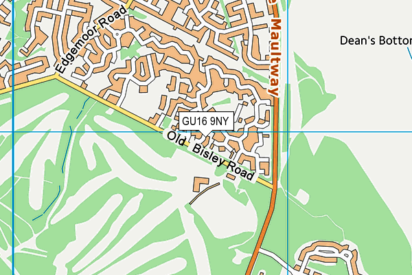 GU16 9NY map - OS VectorMap District (Ordnance Survey)