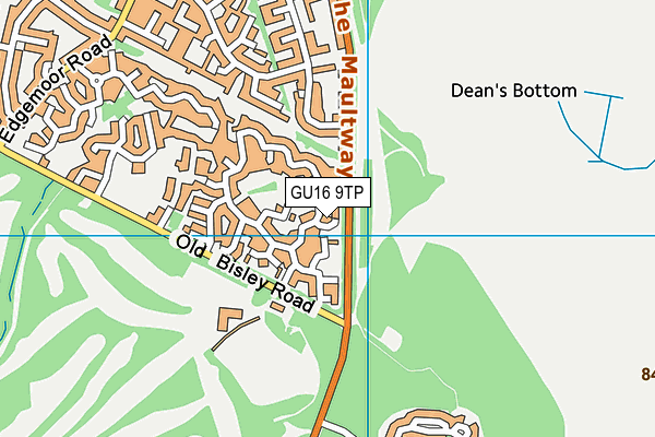 GU16 9TP map - OS VectorMap District (Ordnance Survey)