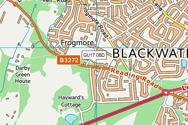 GU17 0BD map - OS VectorMap District (Ordnance Survey)