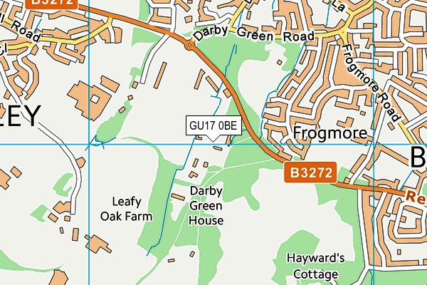 GU17 0BE map - OS VectorMap District (Ordnance Survey)