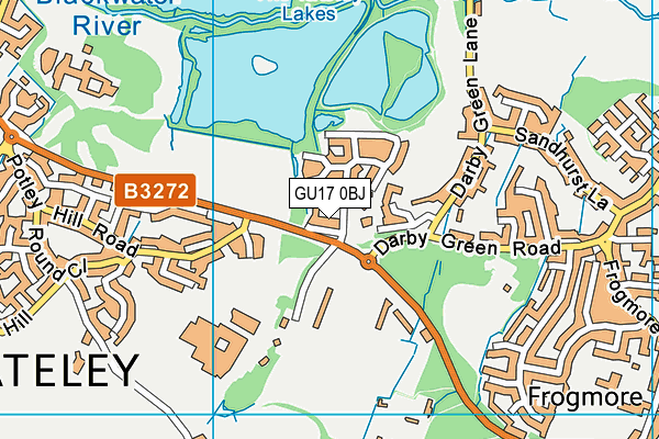 GU17 0BJ map - OS VectorMap District (Ordnance Survey)