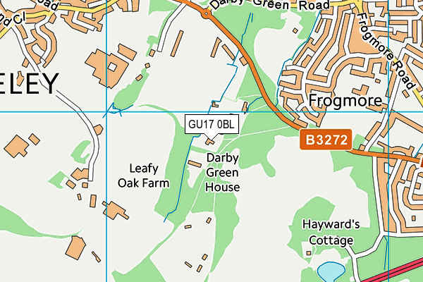 GU17 0BL map - OS VectorMap District (Ordnance Survey)