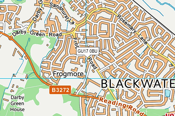 GU17 0BU map - OS VectorMap District (Ordnance Survey)