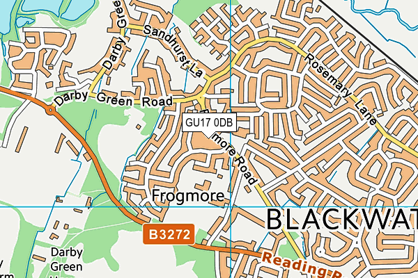 GU17 0DB map - OS VectorMap District (Ordnance Survey)