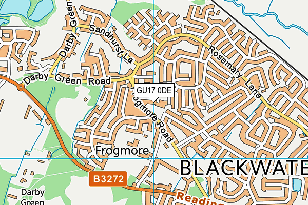 GU17 0DE map - OS VectorMap District (Ordnance Survey)