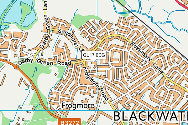 GU17 0DG map - OS VectorMap District (Ordnance Survey)