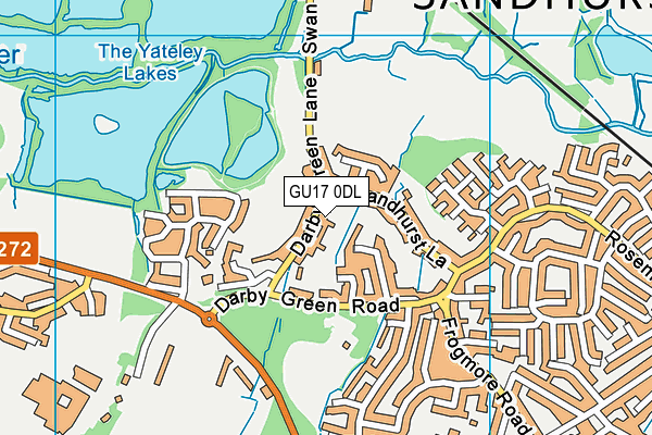 GU17 0DL map - OS VectorMap District (Ordnance Survey)