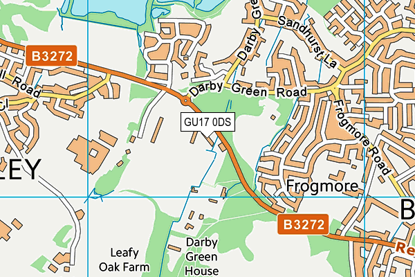 GU17 0DS map - OS VectorMap District (Ordnance Survey)