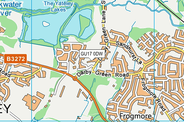 GU17 0DW map - OS VectorMap District (Ordnance Survey)