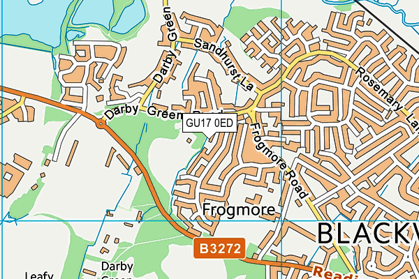 GU17 0ED map - OS VectorMap District (Ordnance Survey)