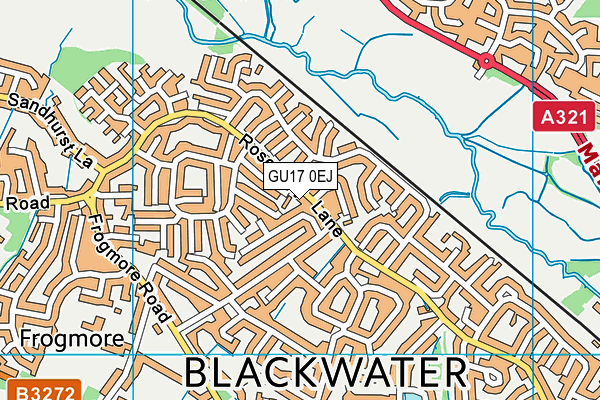 GU17 0EJ map - OS VectorMap District (Ordnance Survey)