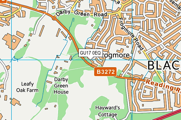 GU17 0EQ map - OS VectorMap District (Ordnance Survey)