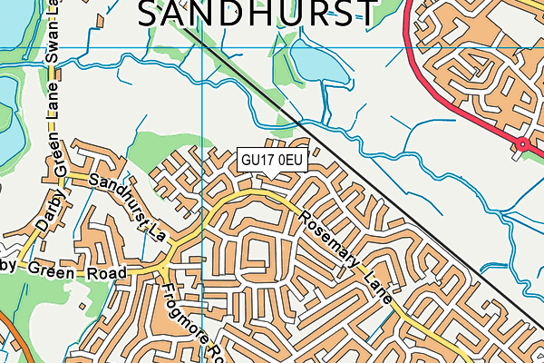 GU17 0EU map - OS VectorMap District (Ordnance Survey)