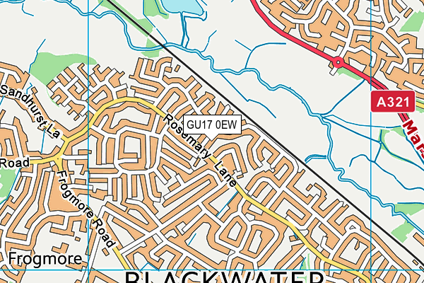 GU17 0EW map - OS VectorMap District (Ordnance Survey)